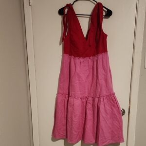 Petal & Pup Red and Pink Dress